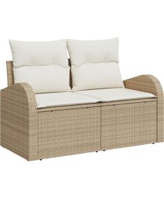 vidaXL 5-częściowy zestaw sof ogrodowych z poduszkami beżowy polirattan Dārza mēbeļu komplekti