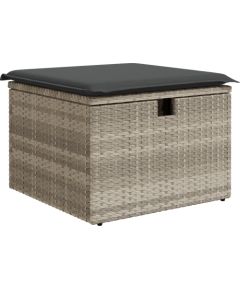 vidaXL Zestaw 7 częściowych sof ogrodowych z poduszkami Szary Polirattan Dārza mēbeļu komplekti