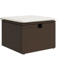 vidaXL Zestaw sof ogrodowych 4-częściowy z poduszkami brązowy poly rattan Dārza mēbeļu komplekti