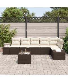 vidaXL Zestaw Sof Ogrodowych w 6 Częściach z Poduszkami Szary Polirattan Dārza mēbeļu komplekti