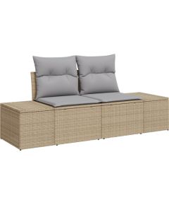 vidaXL Zestaw Sofy Ogrodowej 6-częściowy z Poduszkami Beżowy Polirattan Dārza mēbeļu komplekti
