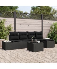 vidaXL Zestaw Sofy Ogrodowej z Poduszkami 6 Części Beżowy Polirattan Dārza mēbeļu komplekti