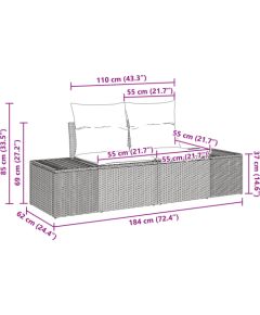 vidaXL Zestaw sof ogrodowych 6 części z poduszkami brązowy polirattan Dārza mēbeļu komplekti