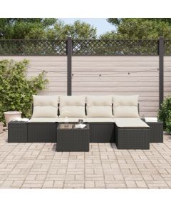 vidaXL Zestaw sof ogrodowych 5-częściowy z poduszkami brązowy polirattan Dārza mēbeļu komplekti