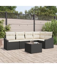 vidaXL Zestaw sof ogrodowych 5-częściowy z poduszkami Brązowy Polirattan Dārza mēbeļu komplekti