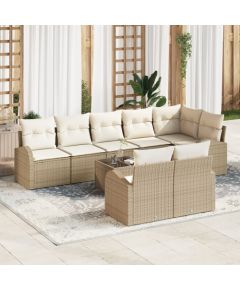 vidaXL 9 Elementowy Zestaw Sofy Ogrodowej z Poduszkami Brązowy Polirattan Dārza mēbeļu komplekti