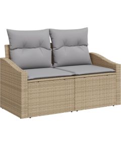 vidaXL Zestaw do jadalni ogrodowej 5-częściowy z poduszkami czarny polirattan Dārza mēbeļu komplekti