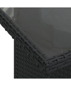 Zestaw Sof Ogrodowych vidaXL 9 Części z Poduszkami Czarny Polirattan Dārza mēbeļu komplekti