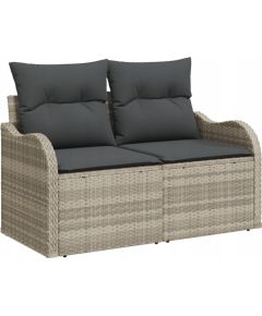 Zestaw 11-elementowy sofy ogrodowej vidaXL z poduszkami szary polirattan Dārza mēbeļu komplekti