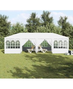 vidaXL Namiot imprezowy z 12 ściankami bocznymi Biały 8x4 m PE Jaunumi -Dārzam