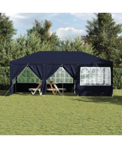 vidaXL Namiot imprezowy z 10 ścianami bocznymi Niebieski 6x4 m PE Jaunumi -Dārzam