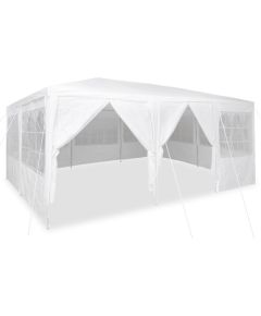 vidaXL Namiot na imprezę z 10 ściankami biały 6x4 m PE Jaunumi -Dārzam