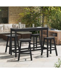 Stołki barowe vidaXL 6 sztuk Czarny HDPE, Stołki barowe vidaXL 2 sztuki Czarny HDPE Кухонные стулья