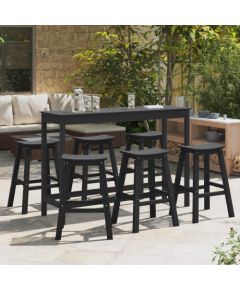 Hokery vidaXL 9 szt. Czarny HDPE, Hokery vidaXL 2 szt. Czarny HDPE Virtuves krēsli