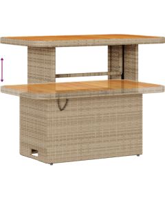 Zestaw Sofowy vidaXL 10 Części Z Poduszkami Beżowy Polirattan Akacja, Sofa Ogrodowa Dwuosobowa vidaXL Z Przechowywaniem & Poduszkami Beżowa Polirattan, Zestaw Jadalny Ogrodowy 3 Części Z Poduszkami Beżowy Polirattan Akacja Dārza mēbeļu komplekti