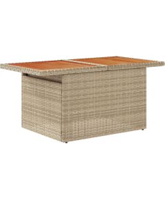 Vidaxl Zestaw Sof Ogrodowych 9 Części z Poduszkami Beżowy Poli Rattan, Zestaw Sofy Ogrodowej 2-osobowej z Przechowywaniem i Poduszkami Beżowy Poli Rattan Dārza mēbeļu komplekti