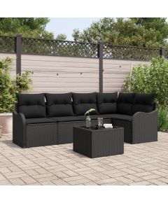 Vidaxl 6 Częściowy Zestaw Sofy Ogrodowej z Poduszkami Beżowy Polirattan Dārza mēbeļu komplekti