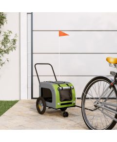 vidaXL Zielony wózek dla psa Poliester, Stal 124 x 53 x 53 cm Składany Suņu un kaķu transport somas