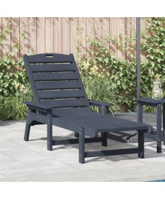vidaXL Leżak Słoneczny Granatowy 53x162x98,5 cm HDPE Шезлонги и пляжные стулья