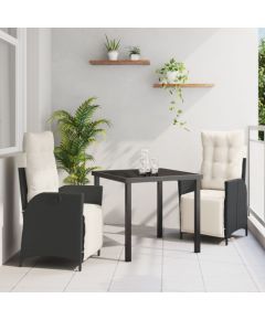 vidaXL 5-elementowy zestaw jadalny ogrodowy brązowy ratan poli Dārza mēbeļu komplekti