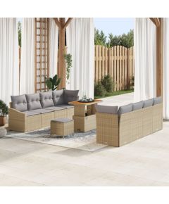 vidaXL 11-częściowy zestaw sof ogrodowych z poduszkami Beżowy Polirattan Akacja, vidaXL 2-osobowa sofa ogrodowa z schowkiem i poduszkami Beżowy Polirattan, vidaXL 3-częściowy zestaw jadalniany ogrodowy z poduszkami Beżowy Polirattan Akacja Dārza mēbeļu komplekti