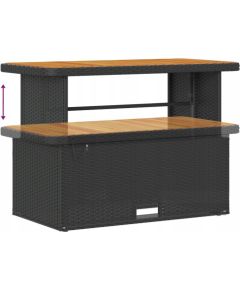 Zestaw ogrodowy vidaXL 13 częściowy z poduszkami czarny polirattan akacja, Zestaw do jedzenia ogrodowego vidaXL 4 częściowy z poduszkami czarny polirattan akacja, Dwuosobowa sofa ogrodowa vidaXL z poduszkami czarny polirattan Dārza mēbeļu komplekti