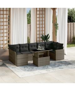 Vidaxl Zestaw 5-elementowy kanap ogrodowych z poduszkami Brązowy polirattan, 2-osobowa sofa ogrodowa z miejscem do przechowywania i poduszkami Brązowy polirattan Dārza mēbeļu komplekti