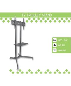 Techly Mobile stand for TV LCD/LED/Plasma 30''-65'' 60kg VESA tilting with shelf