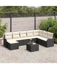 vidaXL Zestaw Sofy Ogrodowej 8-częściowy z Poduszkami Brązowy Polirattan, vidaXL 2-osobowa Sofa Ogrodowa z Przechowalnią i Poduszkami Czarny Polirattan Dārza mēbeļu komplekti