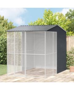 vidaXL Woliera dla ptaków Antracytowa 215x310x247 cm Stal Putniem 