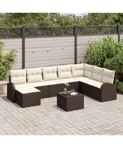 vidaXL Zestaw Sof Ogrodowych  Zestaw 9 Biały Polirattan Dārza mēbeļu komplekti