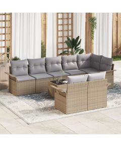 vidaXL Zestaw sof ogrodowych  w 9 częściach z poduszkami z czarnego polirattanu Dārza mēbeļu komplekti