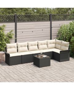 vidaXL Zestaw sof ogrodowych  6-częściowy z poduszkami brązowymi z polirattanu Dārza mēbeļu komplekti