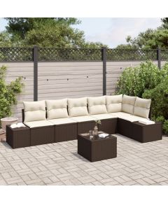 vidaXL Zestaw 6-częściowy sof ogrodowych z poduszkami Szary polirattan Dārza mēbeļu komplekti