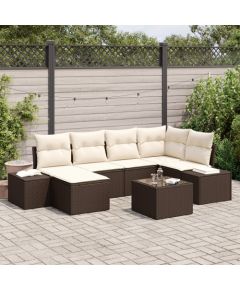 vidaXL 6 Częściowy Zestaw Sof Ogrodowych z Poduszkami Szary Rattan Polietylenowy Dārza mēbeļu komplekti