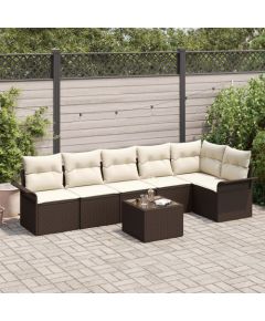 vidaXL Zestaw sof ogrodowych  z poduszkami szary polirattan Dārza mēbeļu komplekti