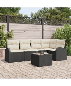 vidaXL Zestaw ogrodowy 5-częściowy z poduszkami z brązowego polirattanu Dārza mēbeļu komplekti