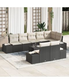 vidaXL Zestaw sof ogrodowych  8 części z poduszkami brązowy polirattan Dārza mēbeļu komplekti