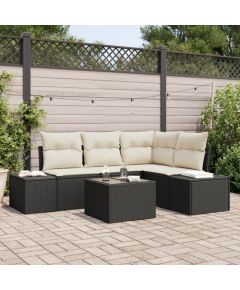 vidaXL 4-częściowy zestaw sof ogrodowych z poduszkami, brązowy poli rattan Dārza mēbeļu komplekti