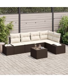 vidaXL Zestaw sof ogrodowych  5 części z szarymi poduszkami z polirattanu Dārza mēbeļu komplekti