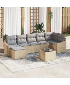 vidaXL Zestaw Sofy Ogrodowej z Poduszkami - 18 elementów z czarnego rattanu Dārza mēbeļu komplekti