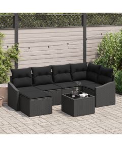 vidaXL Zestaw sof ogrodowych  z poduszkami beżowy polirattan Dārza mēbeļu komplekti