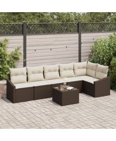 vidaXL Zestaw sof ogrodowych  z poduszkami szary polirattan Dārza mēbeļu komplekti