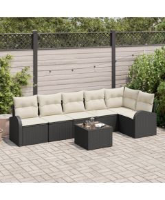 vidaXL Zestaw sof ogrodowych  6 części z poduszkami brązowy polirattan Dārza mēbeļu komplekti