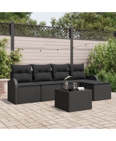 vidaXL Zestaw ogrodowy  6 części z poduszkami w kolorze beżowym z polirattanu Dārza mēbeļu komplekti