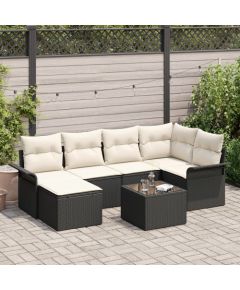 vidaXL 6-częściowy zestaw sof ogrodowych z poduszkami brązowy polirattan Dārza mēbeļu komplekti