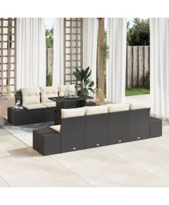 vidaXL Zestaw sofy ogrodowej Zestaw 8 Brązowy Rattan Dārza mēbeļu komplekti