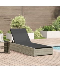 Vidaxl Leżak Beżowy 60x200x27 cm Rattan Poli Шезлонги и пляжные стулья