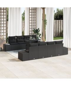 Zestaw Sof Ogrodowych vidaXL Zestaw 7 Czarny Dārza mēbeļu komplekti