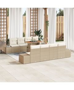 vidaXL Zestaw sof ogrodowych 7 elementów Beżowy i kremowy Dārza mēbeļu komplekti